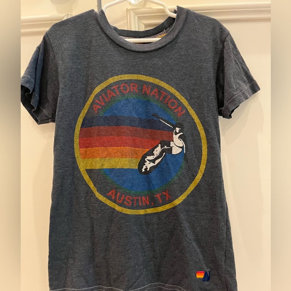 Aviator Nation Charcoal  Short Sleeve Tee